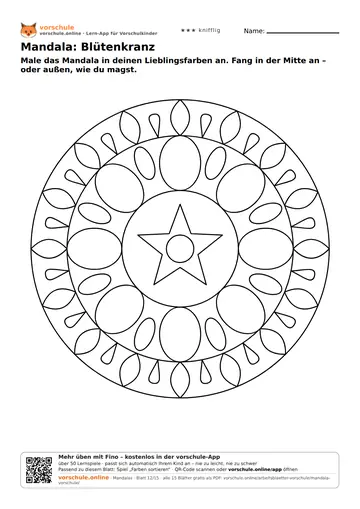 Mandala: Blütenkranz