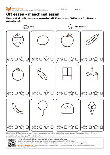 Oft essen – manchmal essen