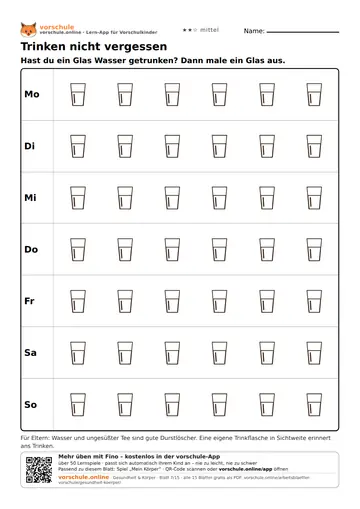 Trinken nicht vergessen