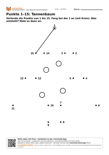 Punkte 1–15: Tannenbaum