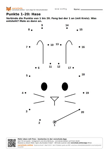 Punkte 1–20: Hase