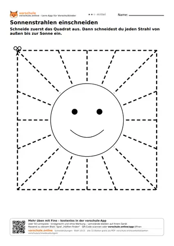Sonnenstrahlen einschneiden