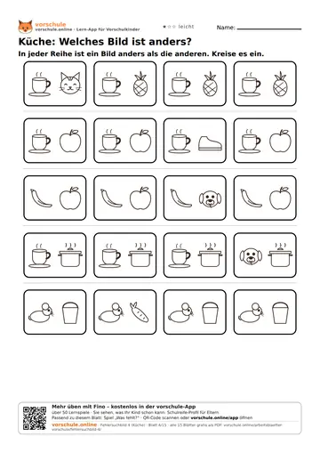 Küche: Welches Bild ist anders?