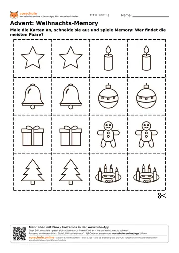 Advent: Weihnachts-Memory