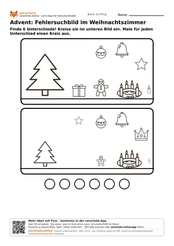 Advent: Fehlersuchbild im Weihnachtszimmer