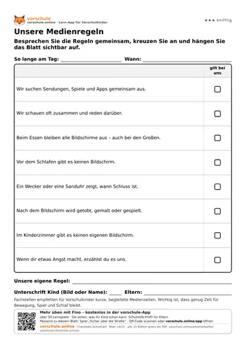 Unsere Medienregeln