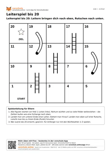 Leiterspiel bis 20
