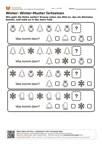 Winter: Winter-Muster fortsetzen