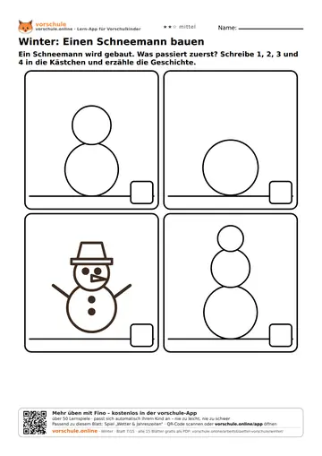 Winter: Einen Schneemann bauen
